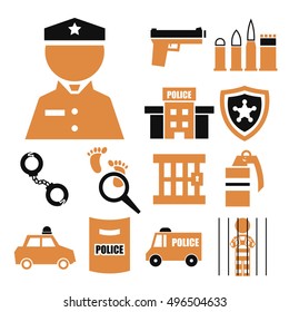 police icon set