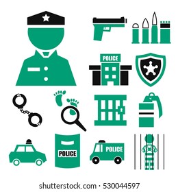 police icon set