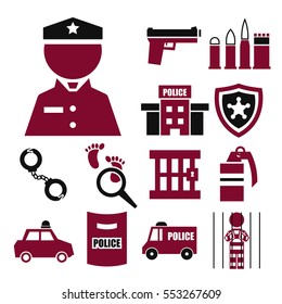 police icon set