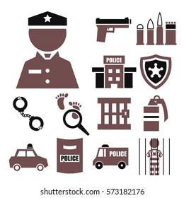 police icon set