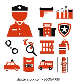 police icon set