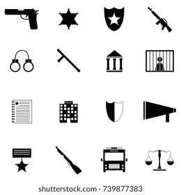 police icon set