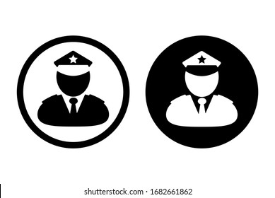 police icon set on white background