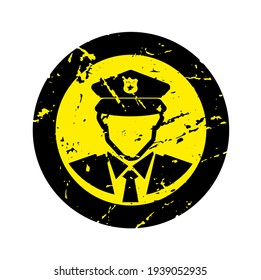 police icon set on white background
