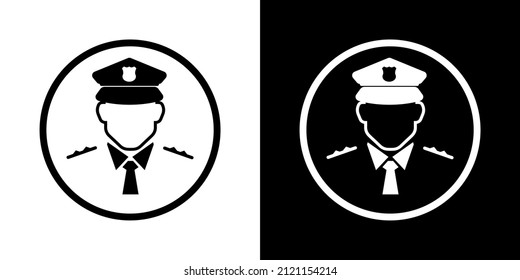 police icon set on white background