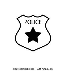 police icon sherigg badge icon vector 
