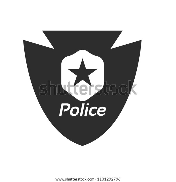 Police Icon Shield Badge Vector Icon เวกเตอร์สต็อก ปลอดค่าลิขสิทธิ์ 1101292796 Shutterstock 0236