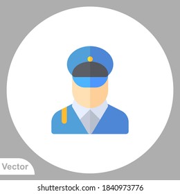 Police icon sign vector,Symbol, logo illustration for web and mobile