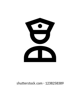 Police icon. State-of-the-art security service sign