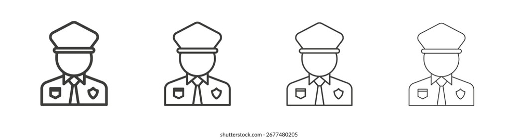 Police icon symbol. Vector isolated illustration.