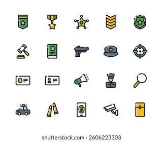 Police Icon Theme with Colored Icon Style.