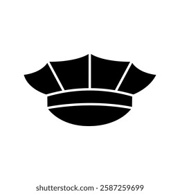 Police icon vector. Police cap illustration sign. Police uniform symbol or logo.