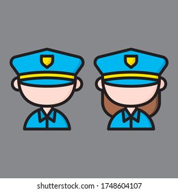 police icon vector graphic for any business