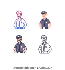 police icon, vector and illustration