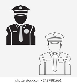 Police icon vector illustration eps