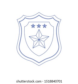 Police icon vector illustration flat design. Concept of line icon