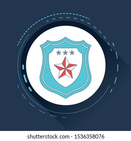 Police icon vector illustration flat design