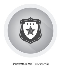 Police icon vector illustration flat design. Black and white icon