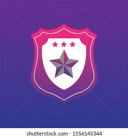 Police icon vector illustration flat design.