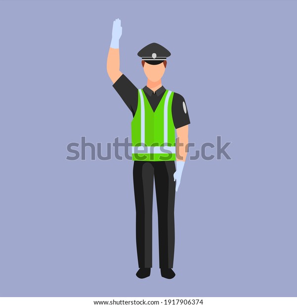 Police Icon vector on\
the