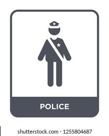 police icon vector on white background, police trendy filled icons from Jobprofits collection, police simple element illustration