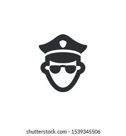 Police Icon vector on the white background - Vector