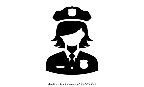 Police Icon vector on the white background