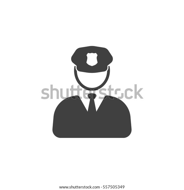 Police Icon Vector On White Background Stock Vector (Royalty Free ...