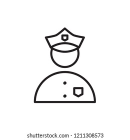 police icon vector. people icon line style