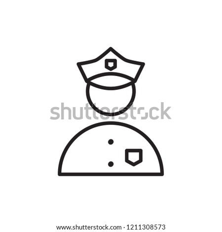 police icon vector. people icon line style