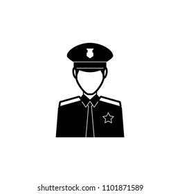 Police Icon vector. Policeman Officer avatar illustration