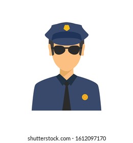 Police Icon vector. Policeman Officer avatar illustration