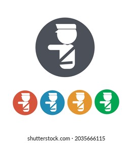 Police Icon vector. Policeman Officer avatar illustration.