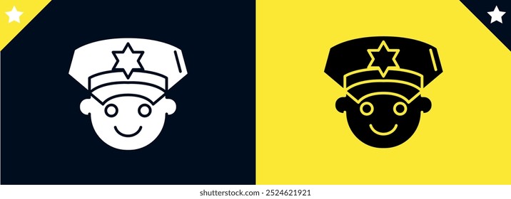 Police Icon vector. Policeman Officer avatar illustration