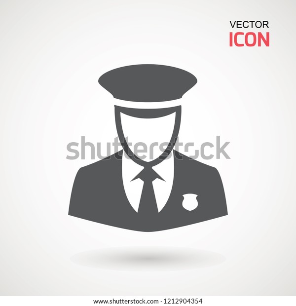 Police Icon
vector. Policeman Officer avatar illustration. Soldier icon.
Element of war and piece. Signs and symbol for websites, web
design, mobile app on white
background