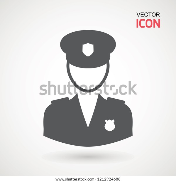 Police Icon Vector Policeman Officer Avatar Stock Vector (Royalty Free ...