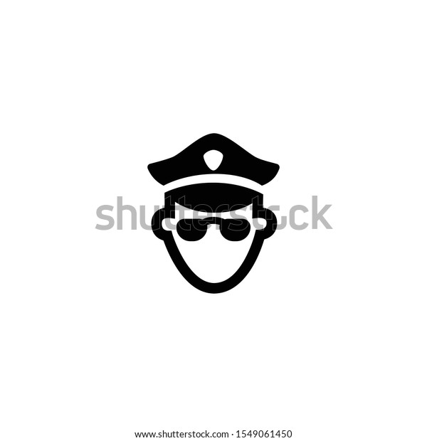 Police Icon Vector Policeman Officer Avatar Stock Vector (Royalty Free ...