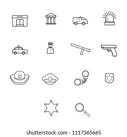 police icon vector with simple style
