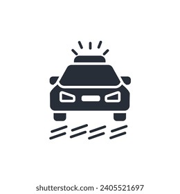 Police icon. vector.Editable stroke.linear style sign for use web design,logo.Symbol illustration.