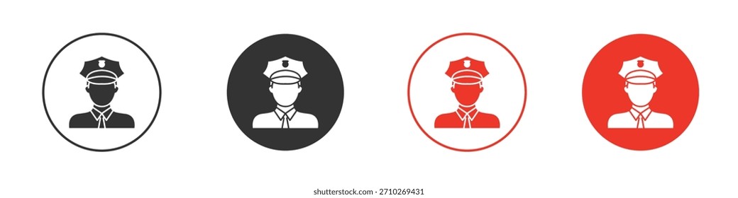 Icono de la policía. diseño de Vector de Web