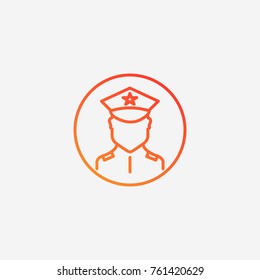 Police icon.gradient illustration isolated vector sign symbol