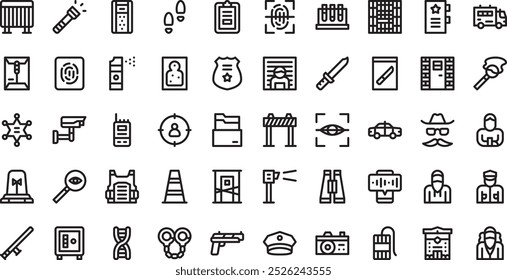 Police icons High-Quality Vector Icons Collection with Editable Stroke. Ideal for Professional and Creative Projects.