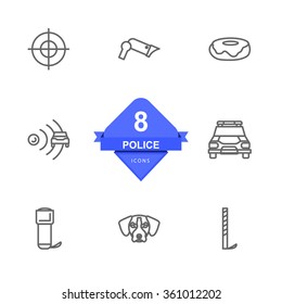 Police Icons ( Line Icons )