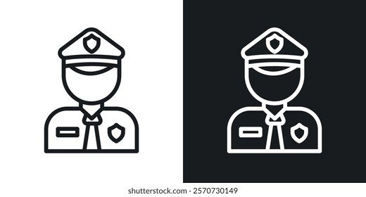 Police icons set vectors on white background.