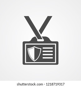 Police id card vector icon sign symbol