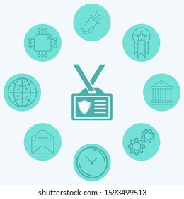 Police id card vector icon sign symbol