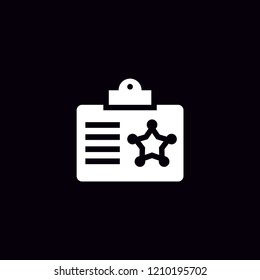 Police identity card vector icon