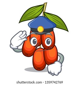 Police jujube fruit in a cartoon bowl