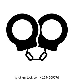 police justice  handcuffs  icon vector