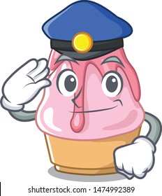 Police kakigori is served into character glasses